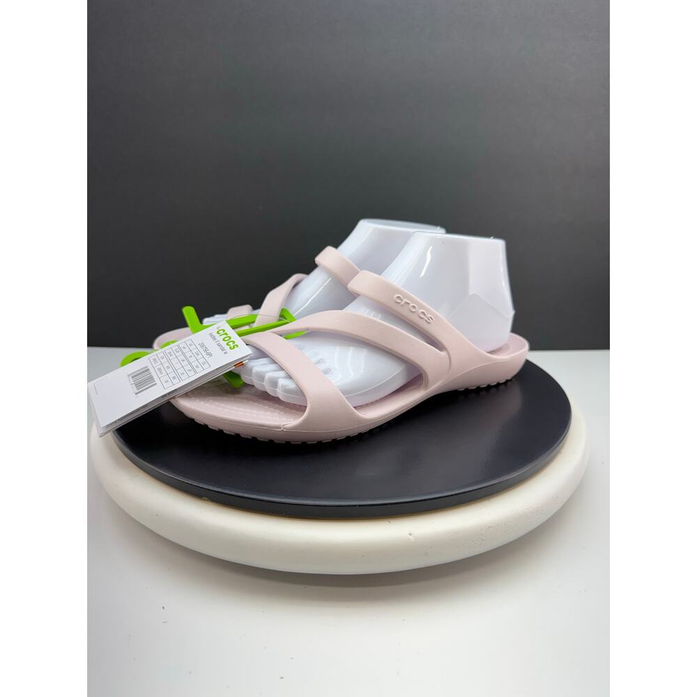 Crocs Womens Kadee ll Light Pink Strappy Sandals Size 10 Flats Beach Pool NEW